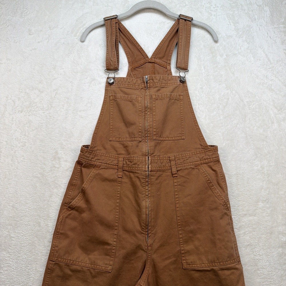 Abercrombie & Fitch Overalls Womens Medium Brown Carpenter Workwear Utility - Picture 3 of 15